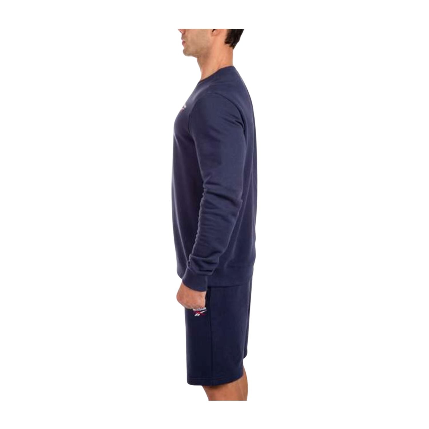 SUDADERA SIN GORRO CASUAL AZUL REEBOK HOMBRE-3
