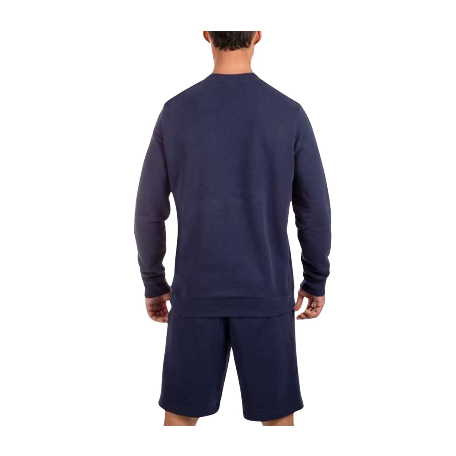 SUDADERA SIN GORRO CASUAL AZUL REEBOK HOMBRE-4