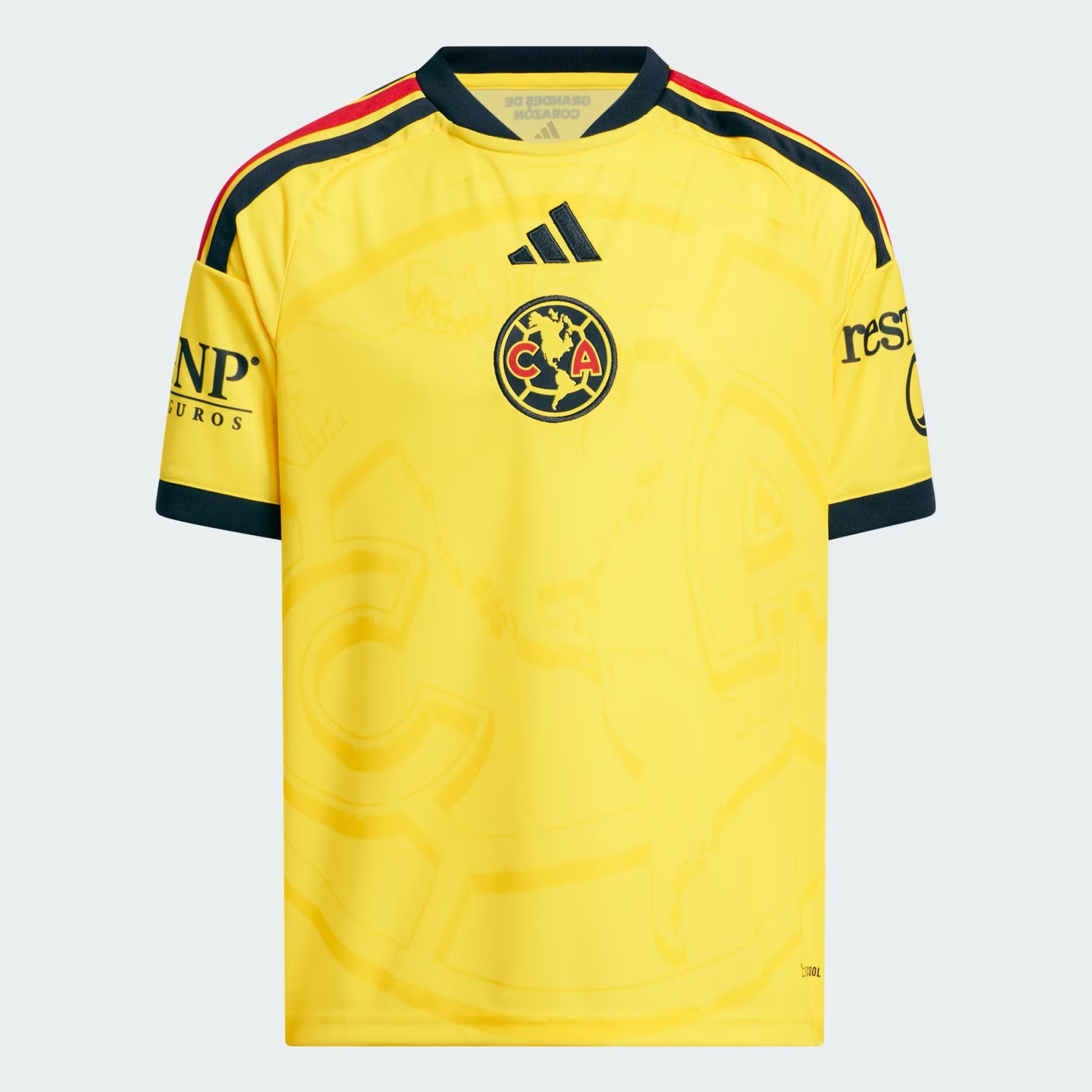 PLAYERA FUTBOL AMARILLO ADIDAS NIÑO-1
