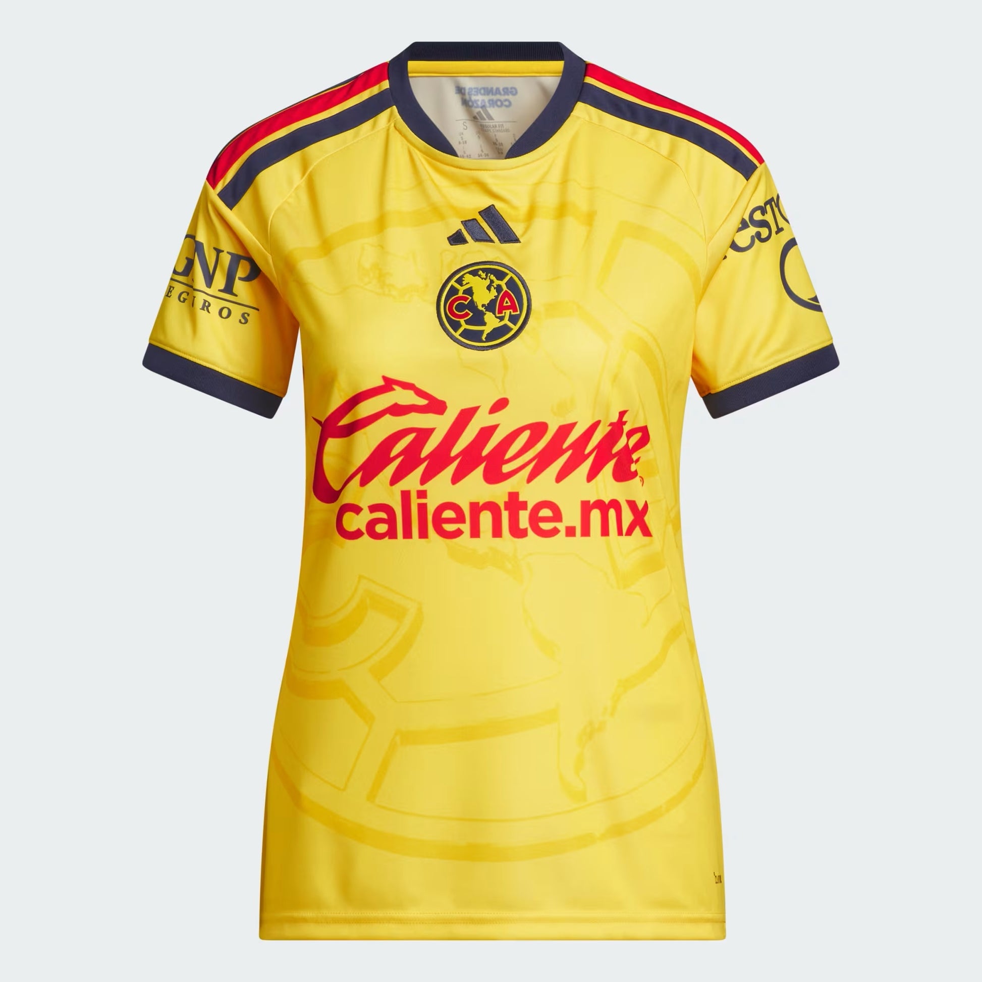 PLAYERA FUTBOL AMARILLO ADIDAS MUJER-1