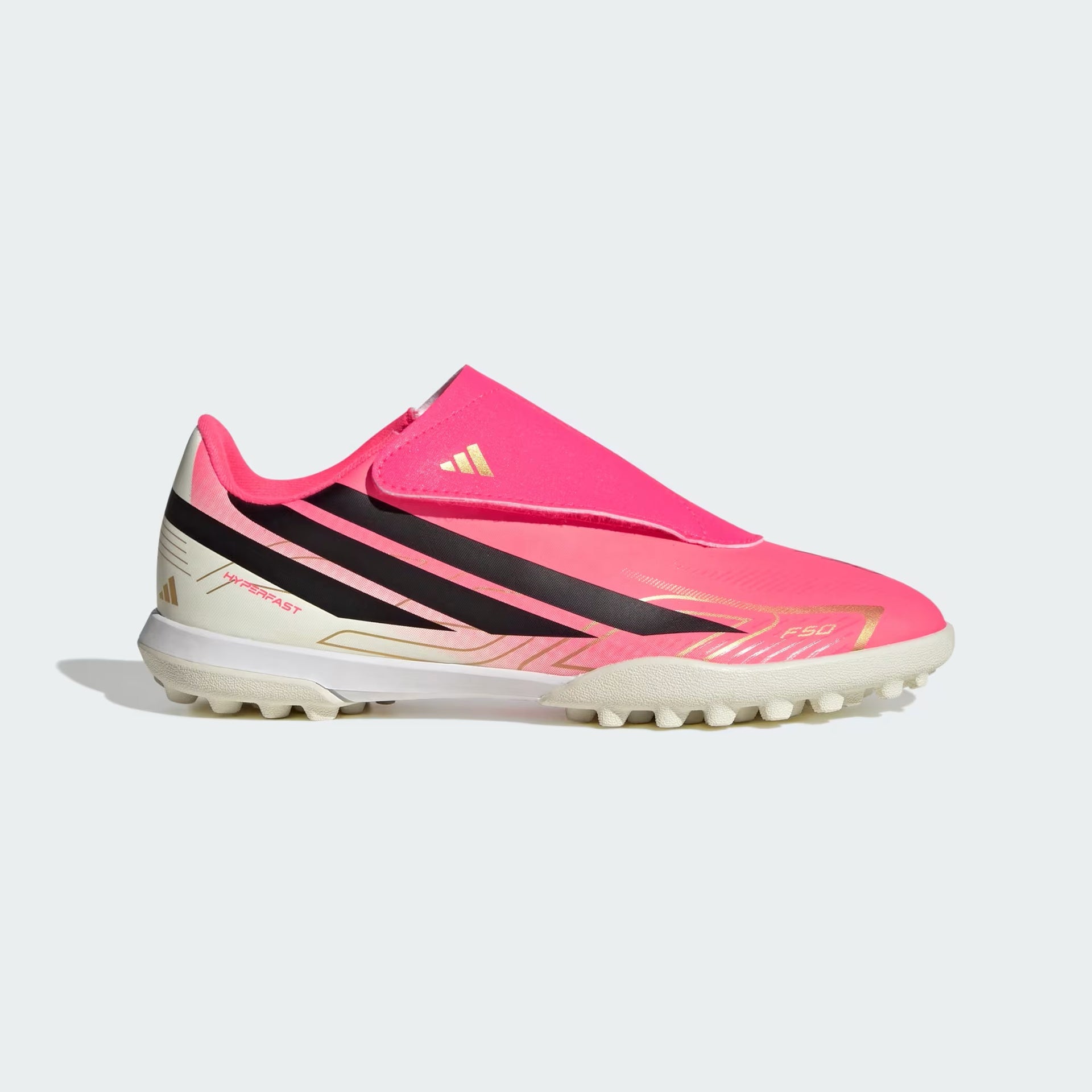 TACOS PARA PASTO SINTÉTICO FUTBOL ADIDAS F50 HYPERFAST CLUB PARA NIÑO