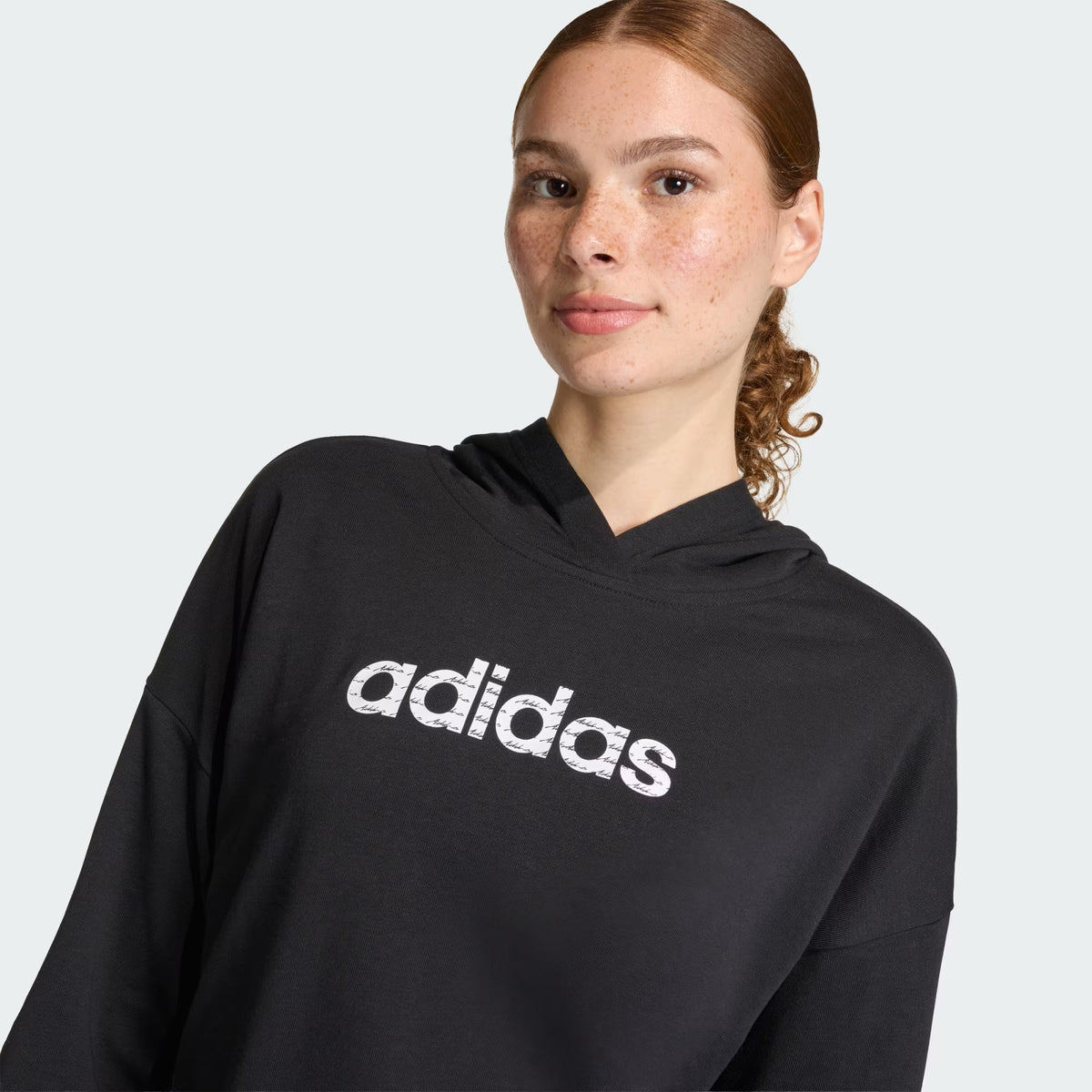 SUDADERA CON GORRO CASUAL NEGRO ADIDAS MUJER-2