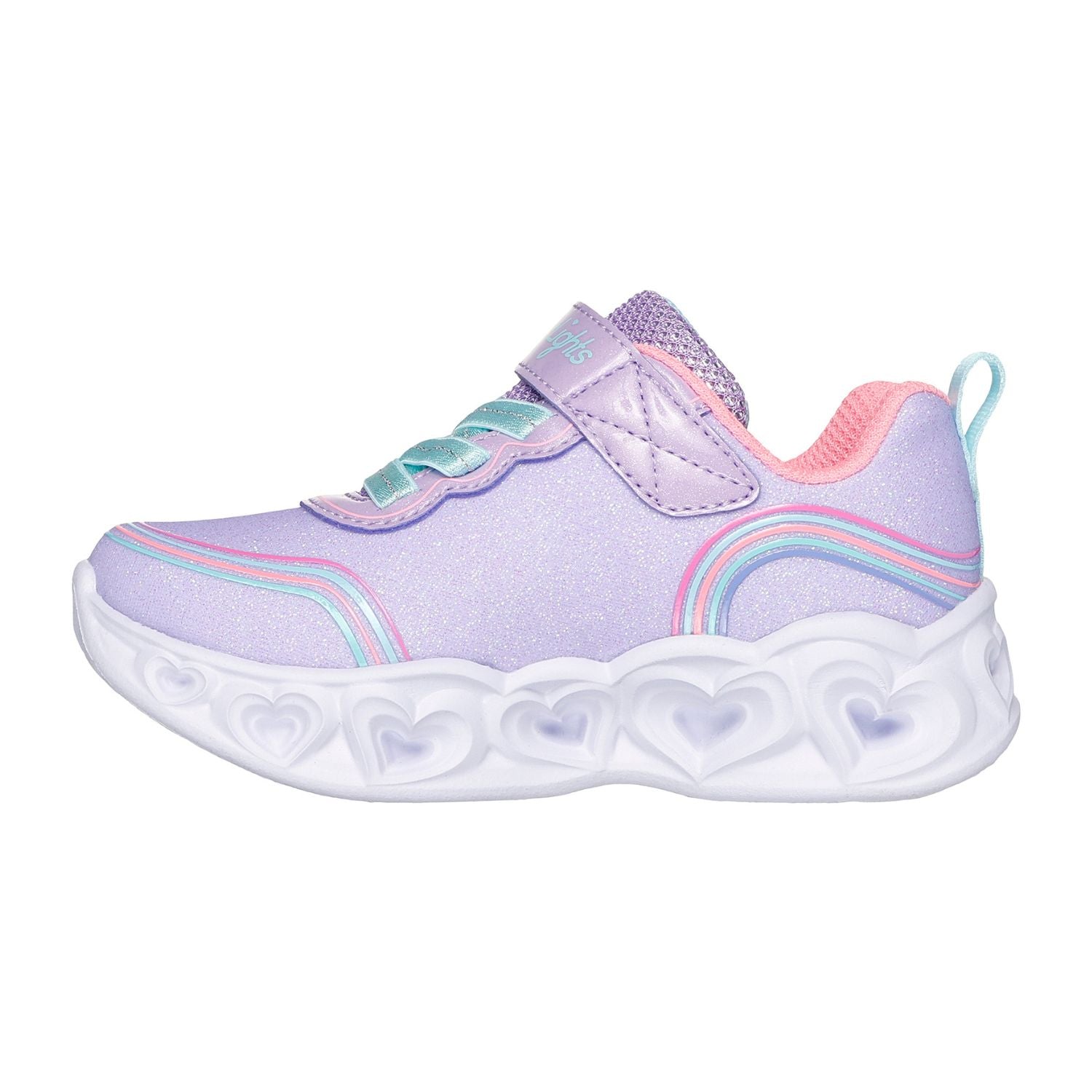 SLIP ON VELCRO CASUAL SKECHERS HEART LIGHTS NIÑO