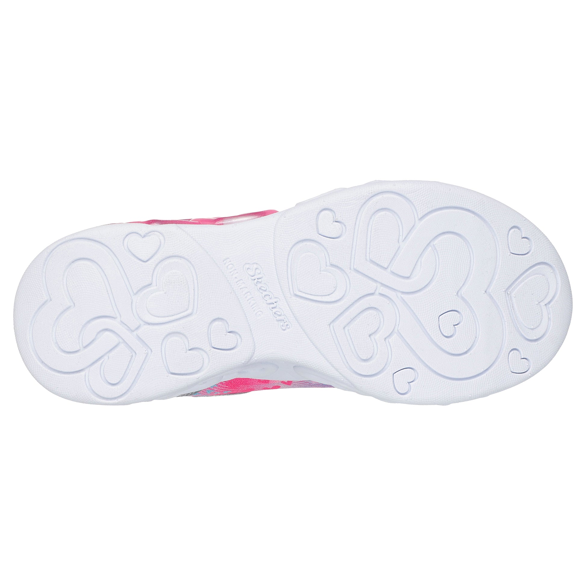 TENIS CASUAL PLATA SKECHERS NIÑO INFINITE HEART LIGHTS