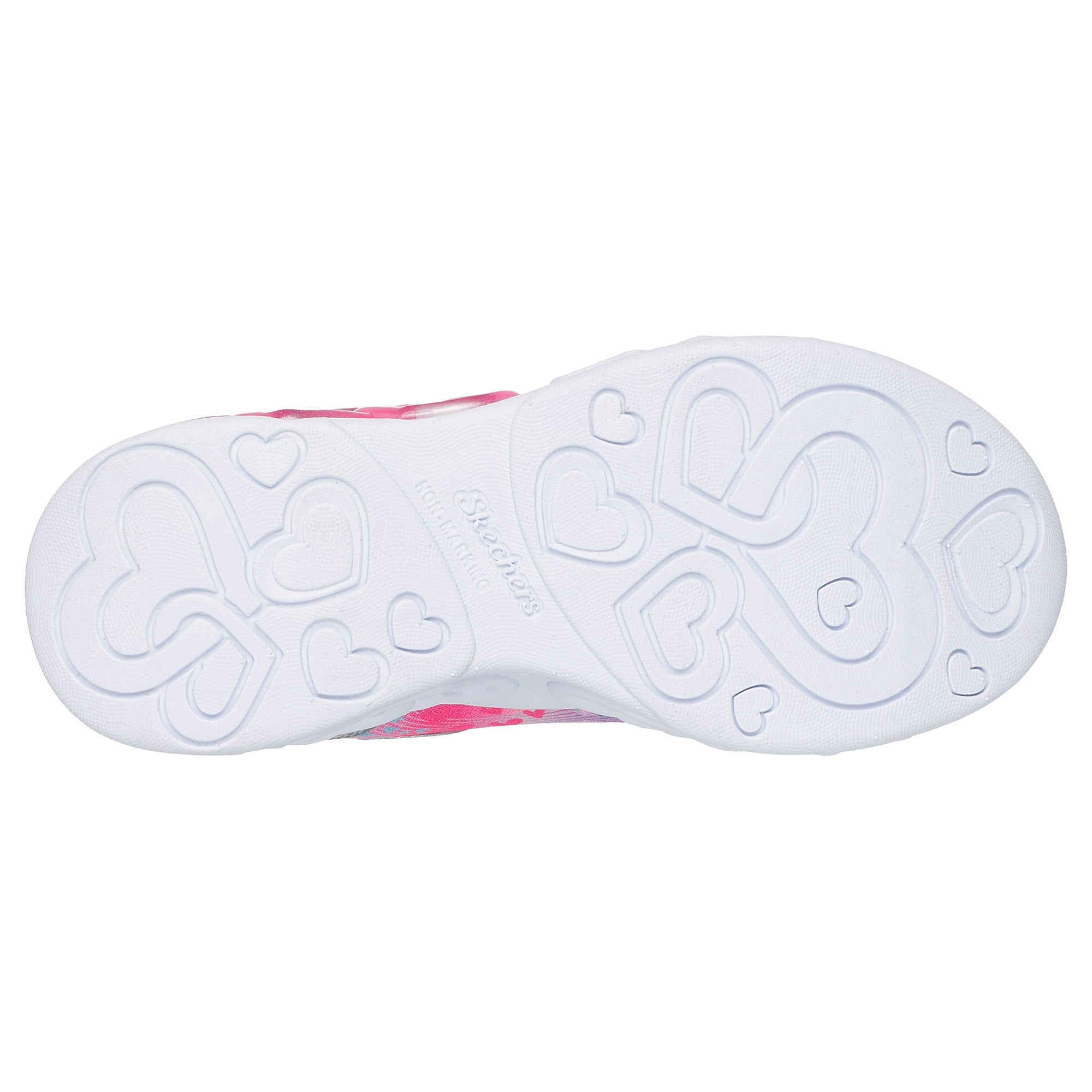 TENIS CASUAL PLATA SKECHERS NIÑO INFINITE HEART LIGHTS