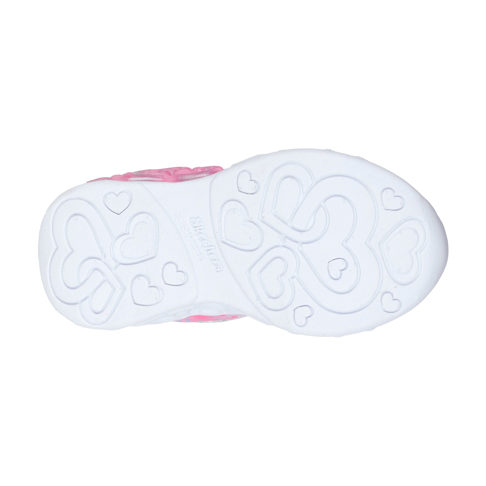 TENIS CASUAL PLATA SKECHERS NIÑO INFINITE HEART LIGHTS