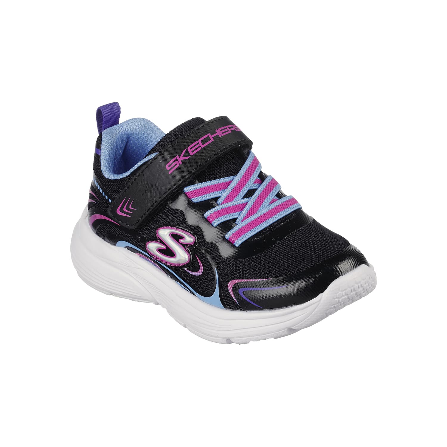 SLIP ON VELCRO CASUAL SKECHERS WAVY LITES NIÑO-3
