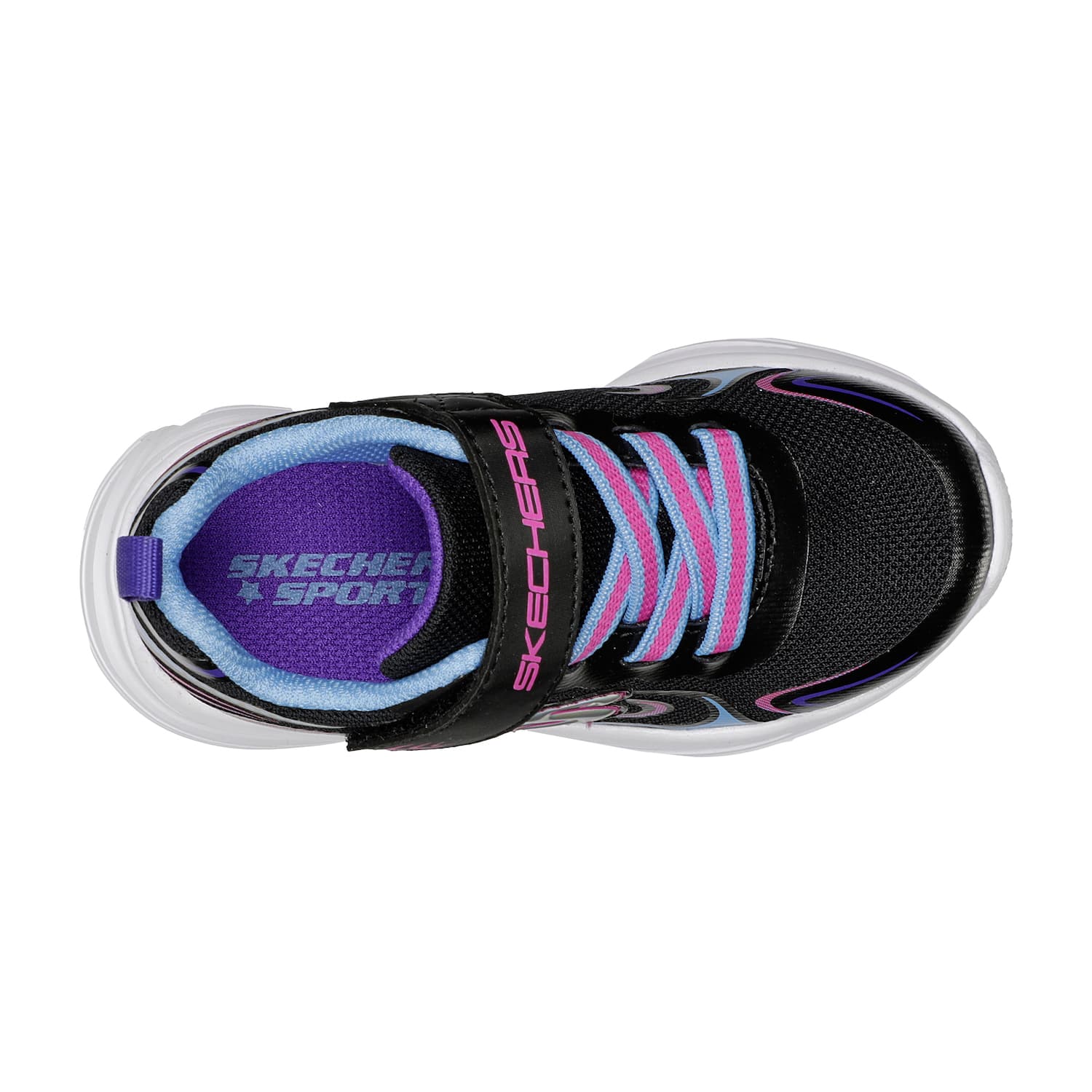 SLIP ON VELCRO CASUAL SKECHERS WAVY LITES NIÑO-4