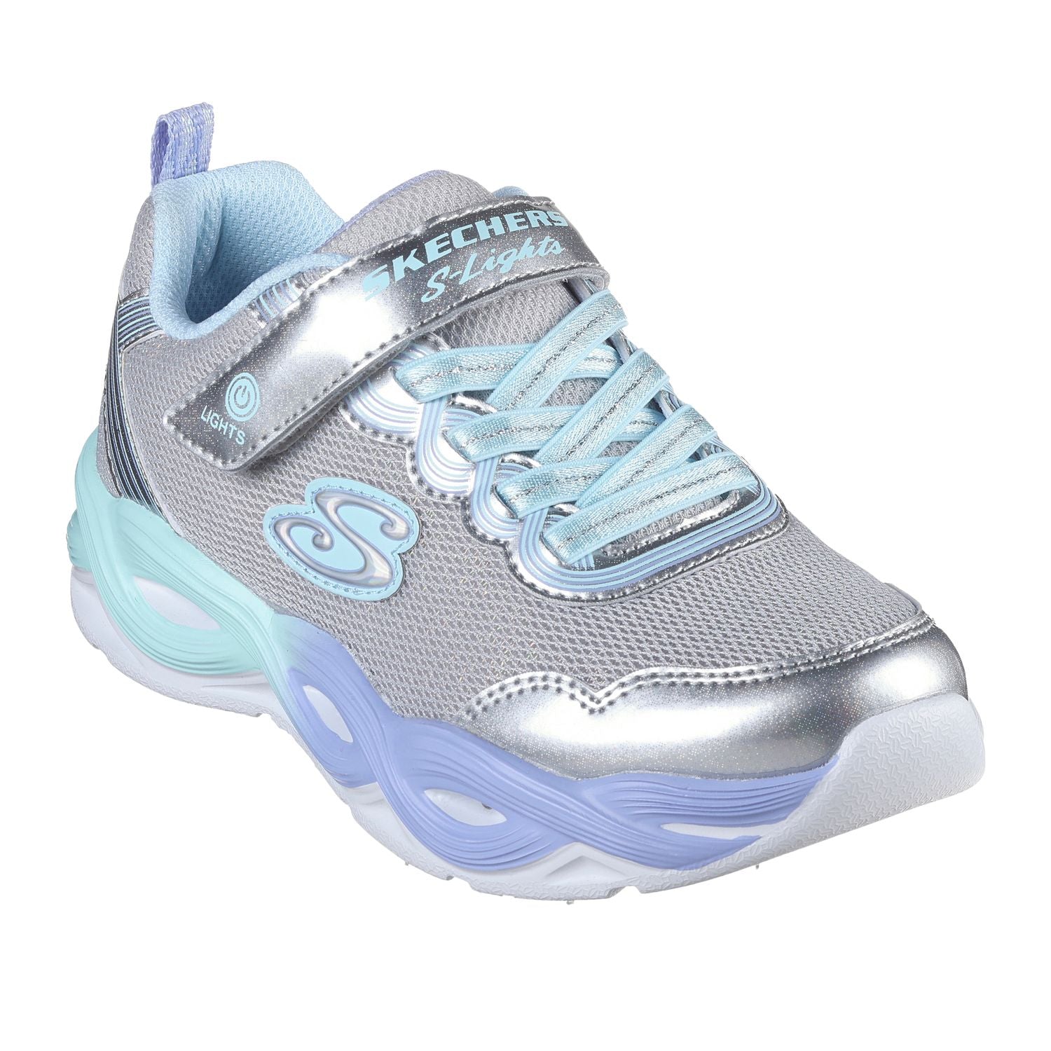 SLIP ON VELCRO CASUAL SKECHERS TWISTY GLOW NIÑO-3
