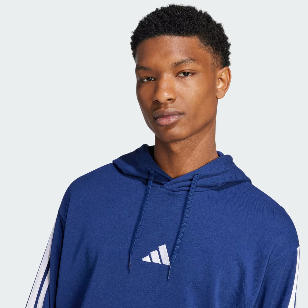 SUDADERA CON GORRO CASUAL AZUL ADIDAS HOMBRE-3