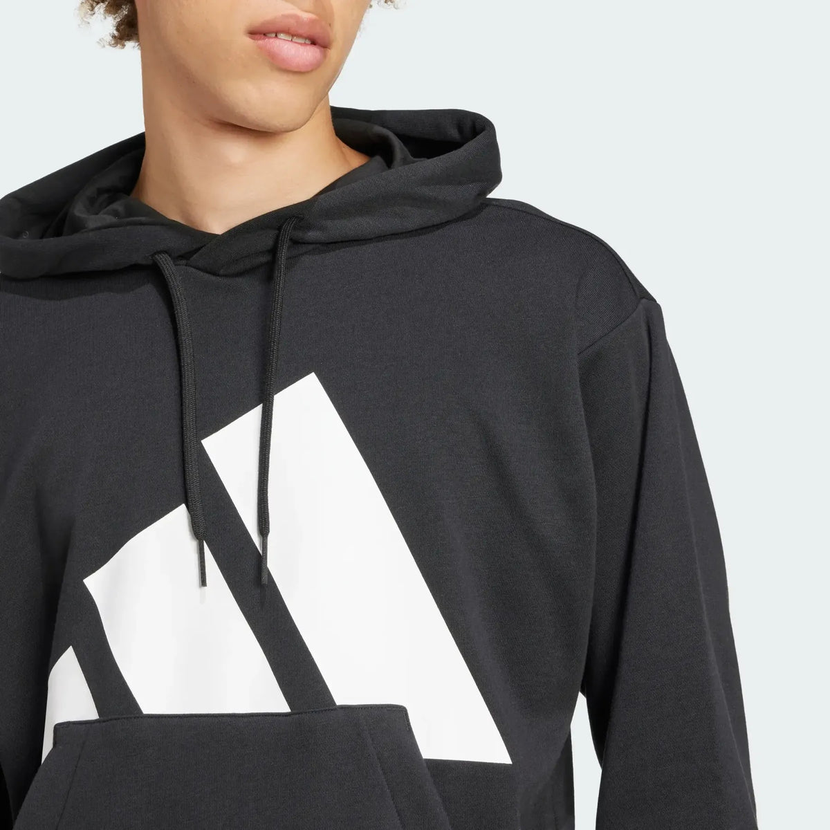 SUDADERA CON GORRO CASUAL NEGRO ADIDAS HOMBRE-3