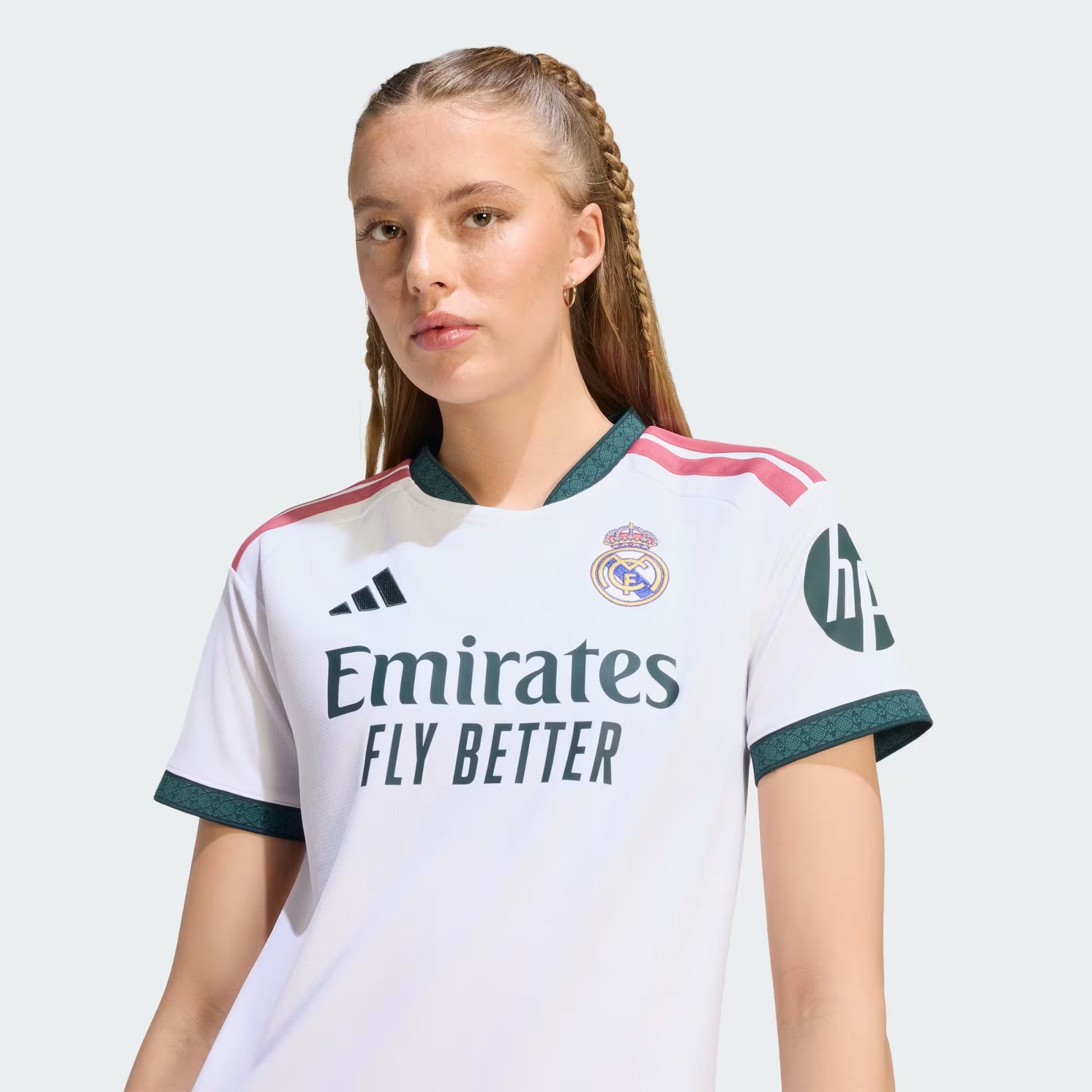 PLAYERA FUTBOL BLANCO ADIDAS MUJER-3