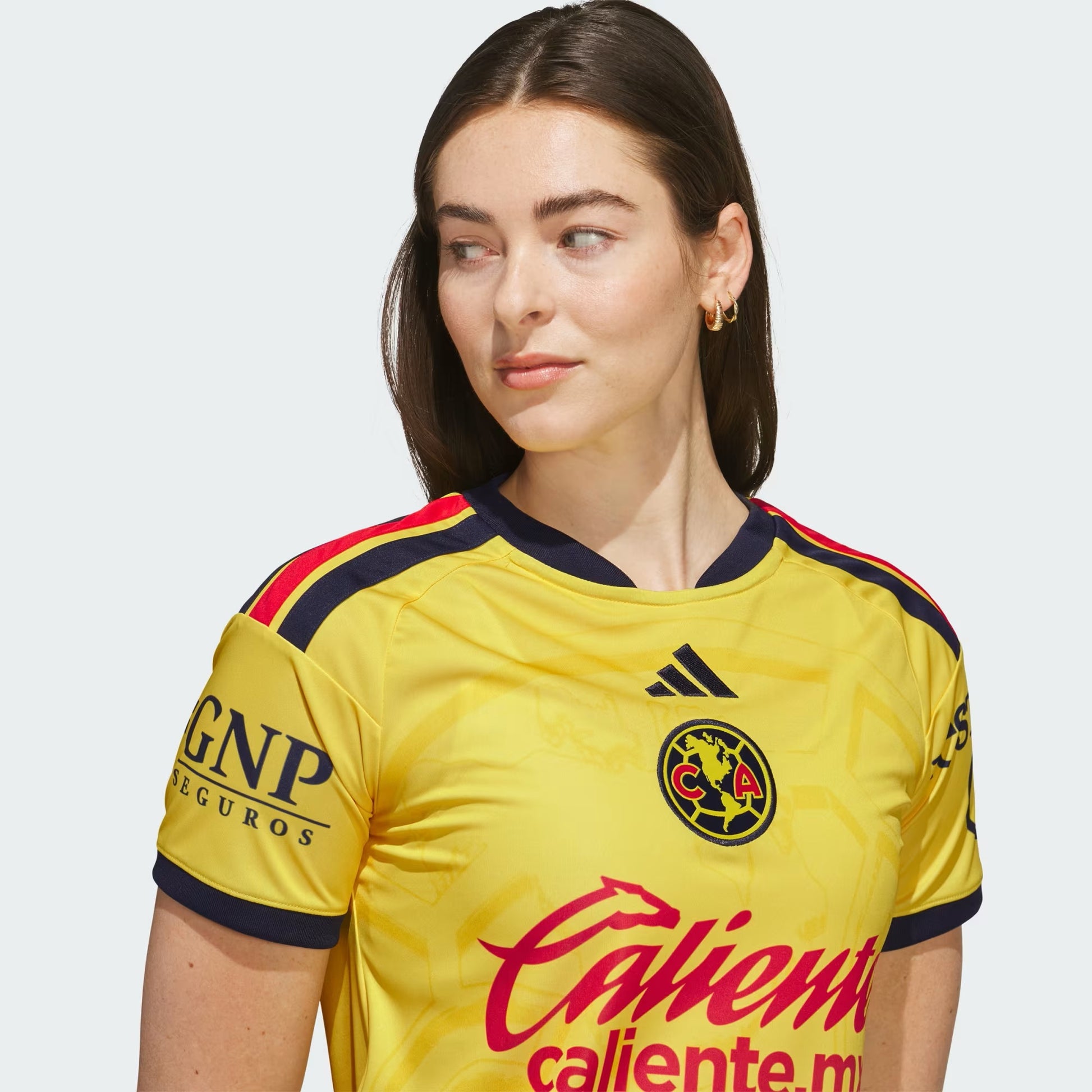 PLAYERA FUTBOL AMARILLO ADIDAS MUJER-3