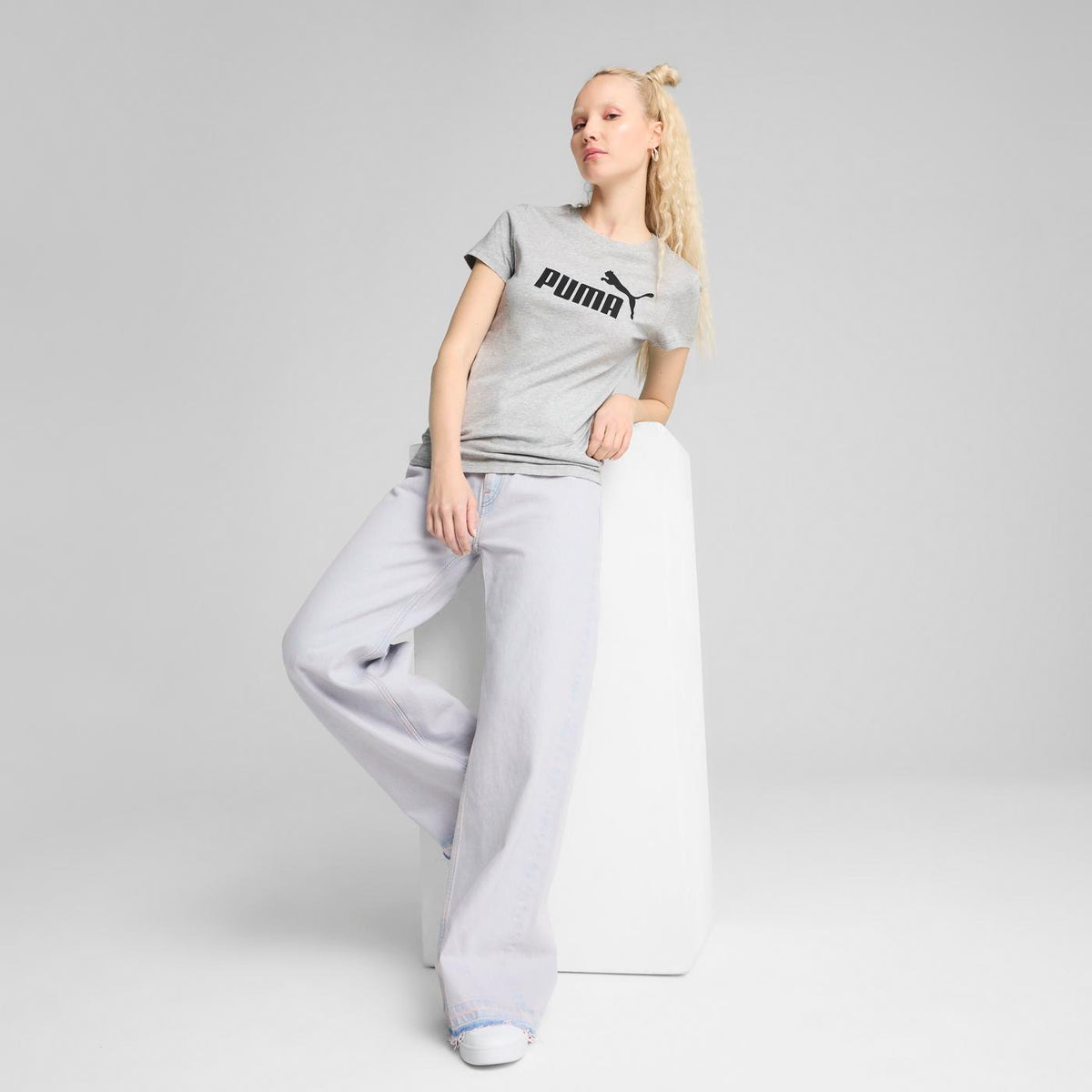 PLAYERA CASUAL GRIS PUMA MUJER-3