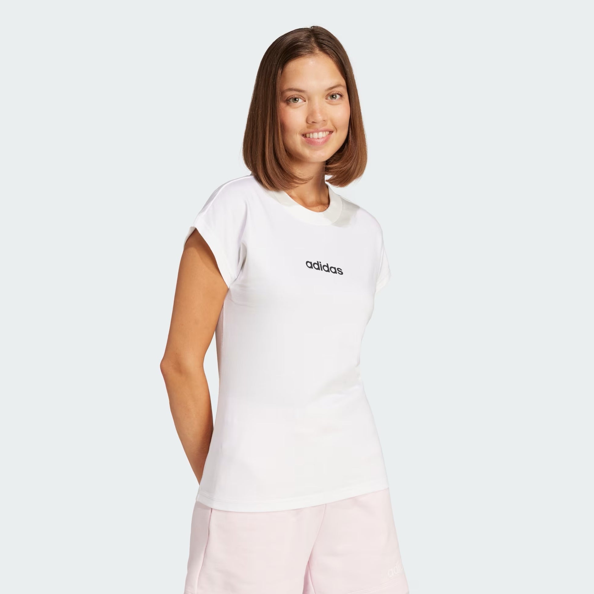 PLAYERA CASUAL BLANCO ADIDAS MUJER-4
