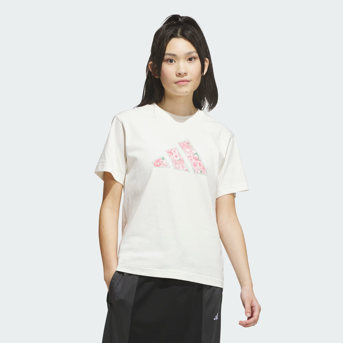 PLAYERA CASUAL BLANCO ADIDAS MUJER-4