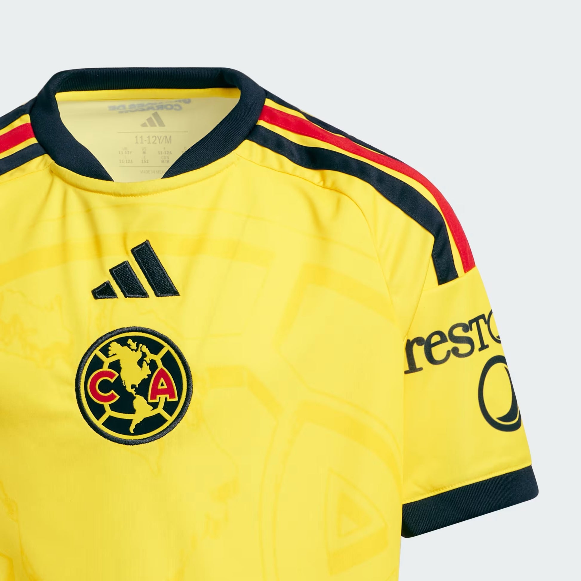 PLAYERA FUTBOL AMARILLO ADIDAS NIÑO-4