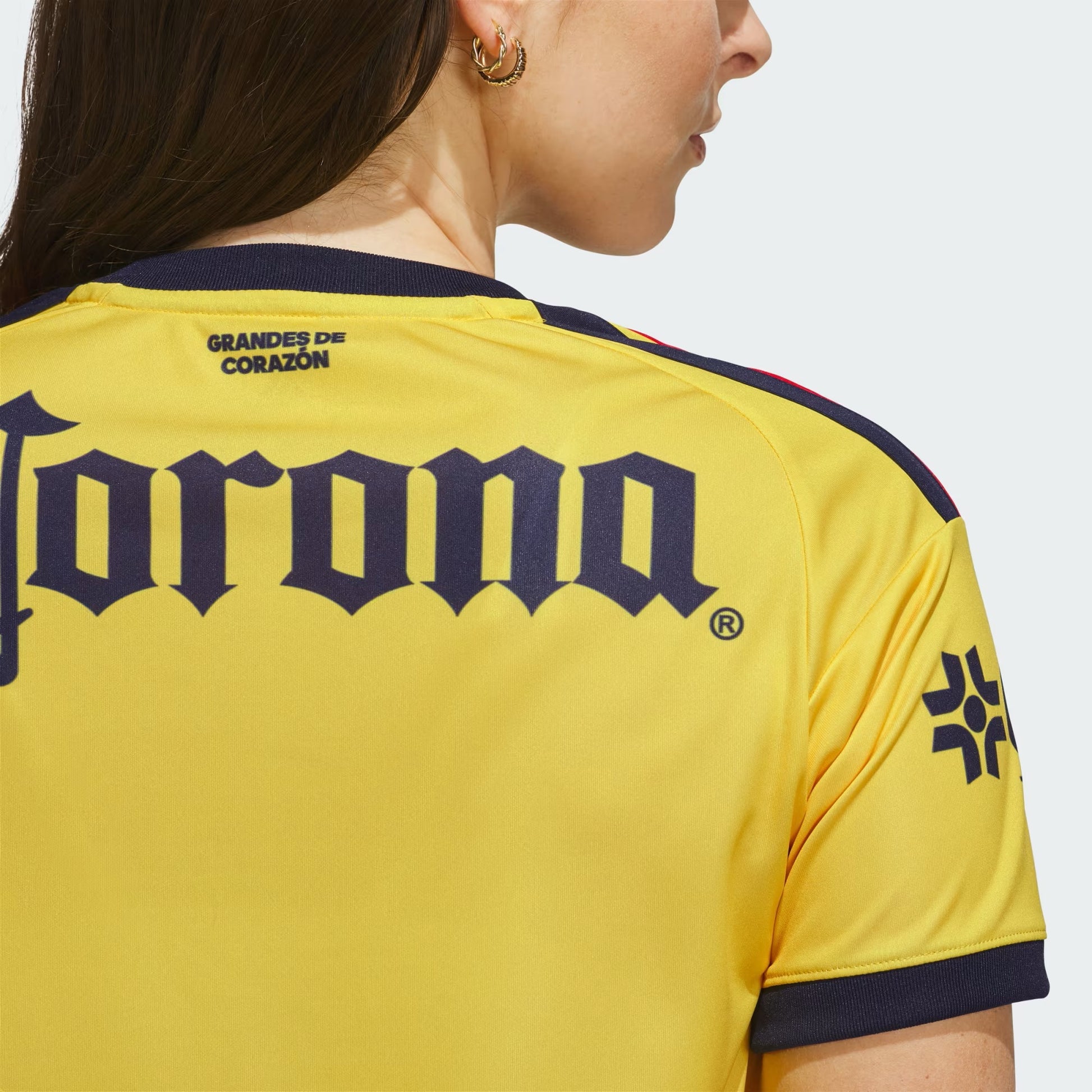 PLAYERA FUTBOL AMARILLO ADIDAS MUJER-4
