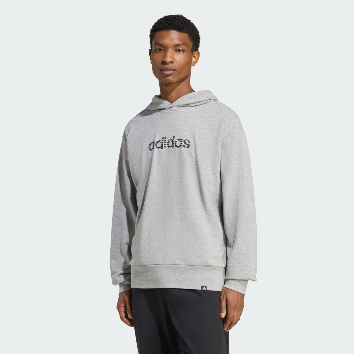 SUDADERA CON GORRO CASUAL GRIS ADIDAS HOMBRE-4