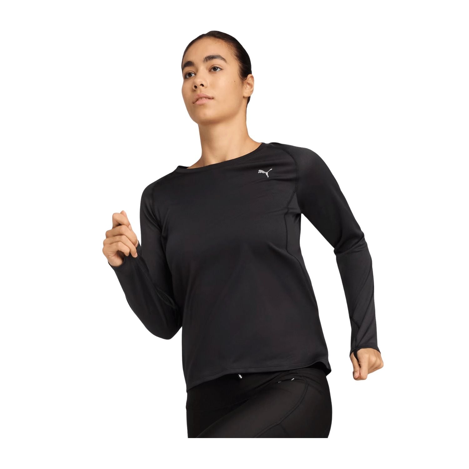 PLAYERA CORRER NEGRO PUMA MUJER-1