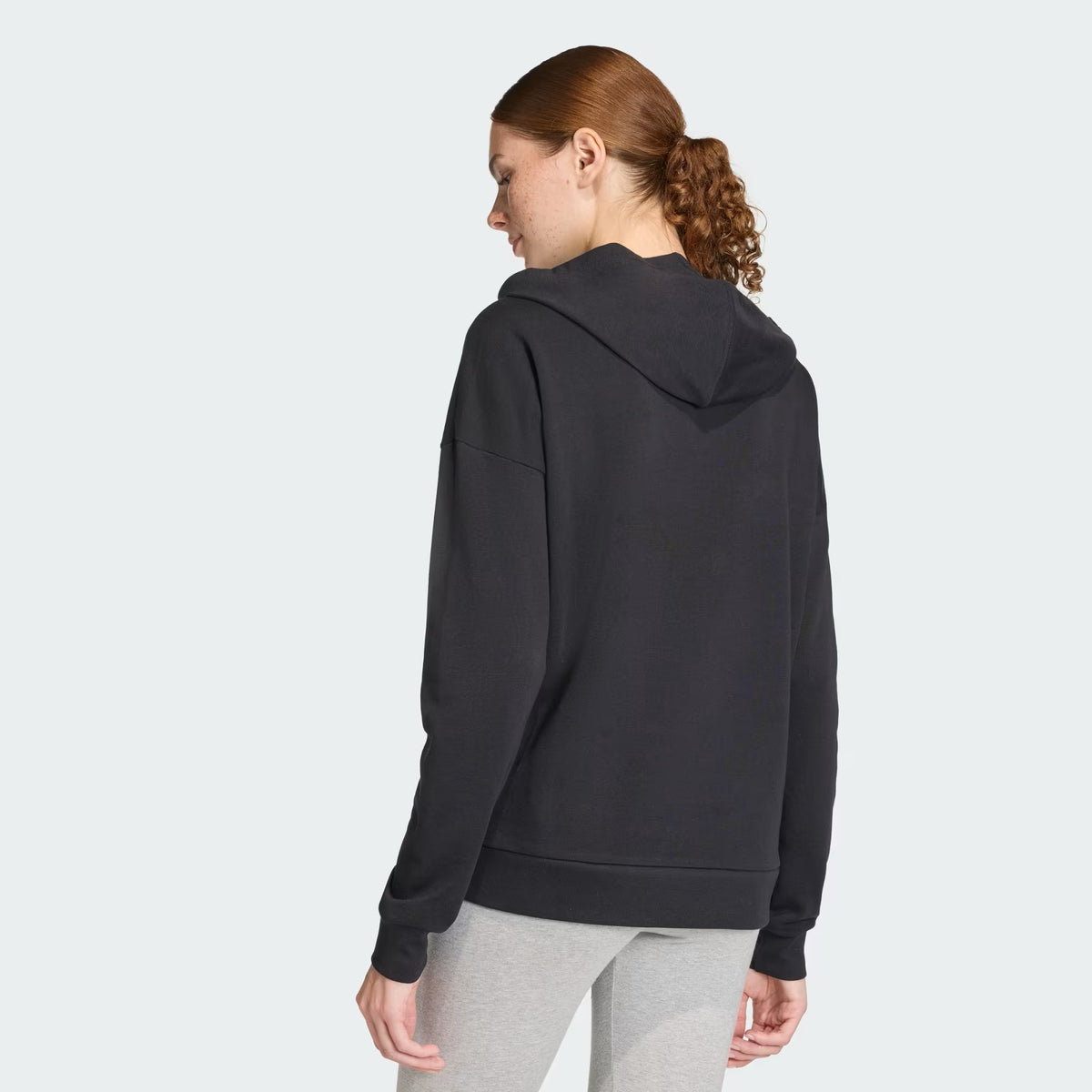 SUDADERA CON GORRO CASUAL NEGRO ADIDAS MUJER-5