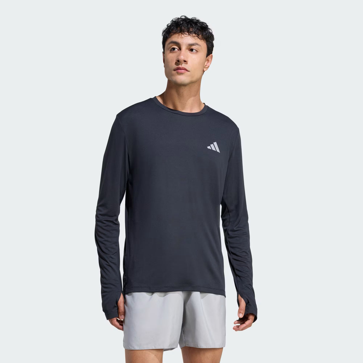 SUDADERA SIN GORRO CORRER NEGRO ADIDAS HOMBRE-5