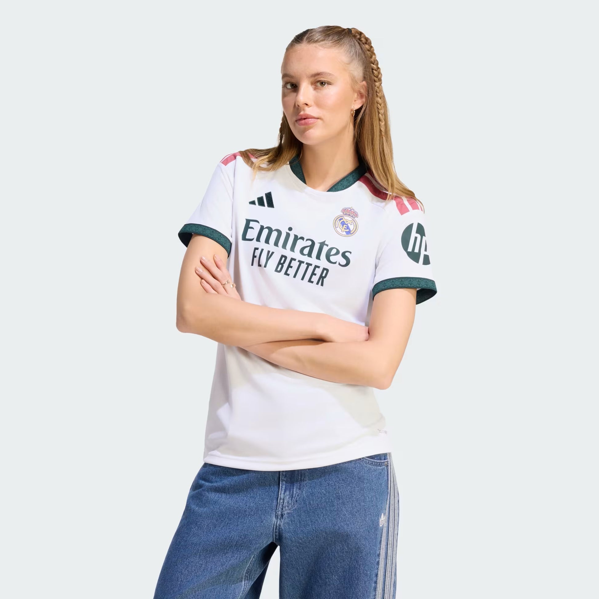 PLAYERA FUTBOL BLANCO ADIDAS MUJER-5