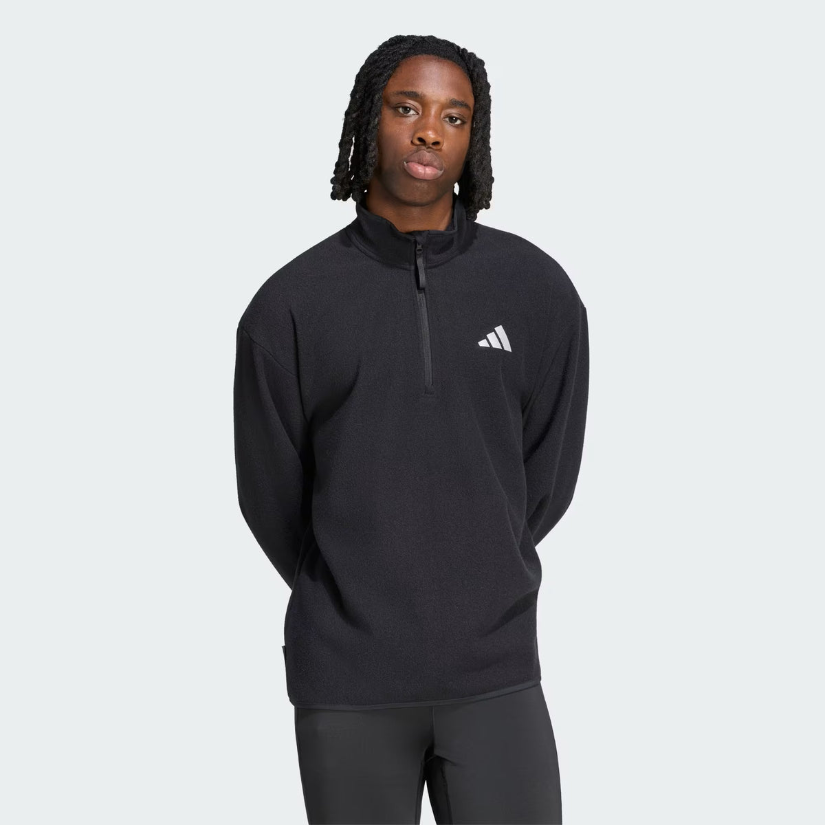 SUDADERA SIN GORRO CORRER NEGRO ADIDAS HOMBRE-5