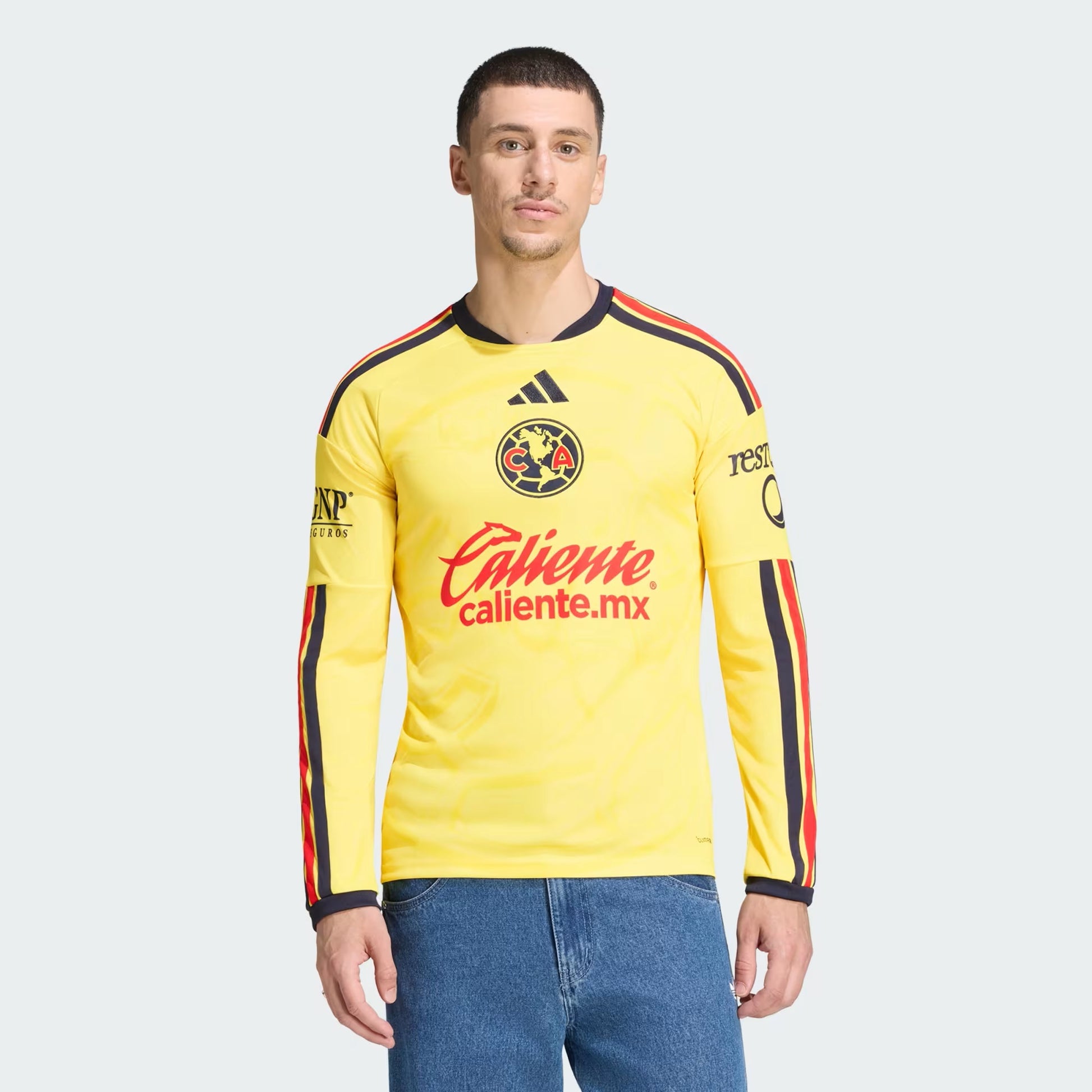 PLAYERA FUTBOL AMARILLO ADIDAS HOMBRE-5