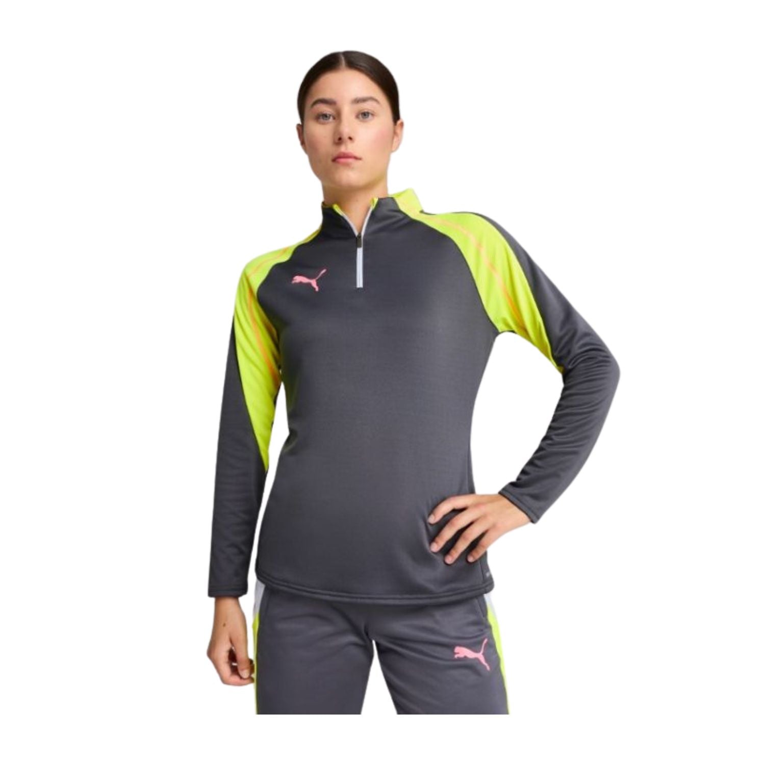 PLAYERA FUTBOL GRIS PUMA MUJER-3