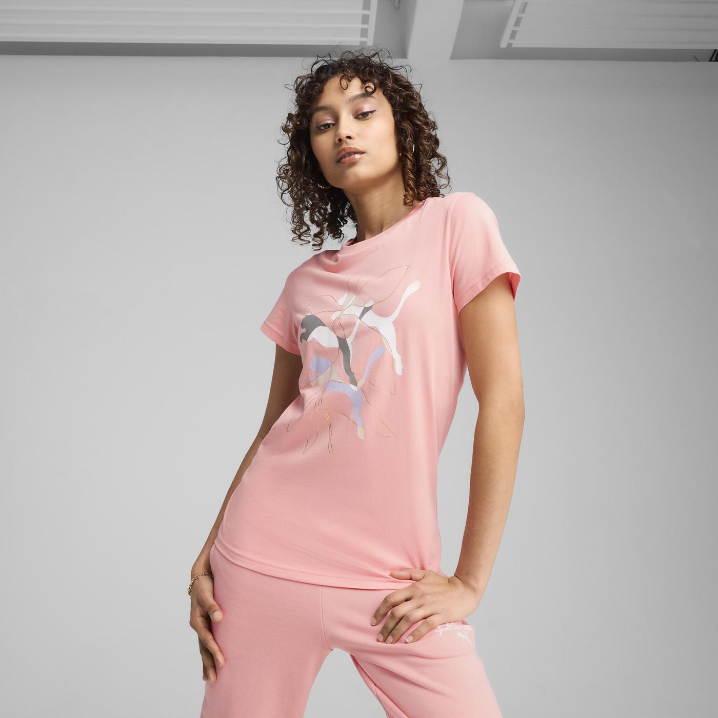 PLAYERA CASUAL ROSA PUMA MUJER