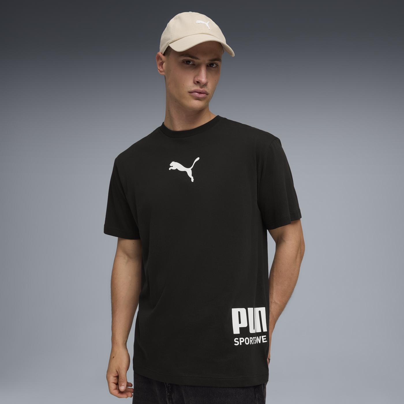 PLAYERA CASUAL NEGRO PUMA HOMBRE-3