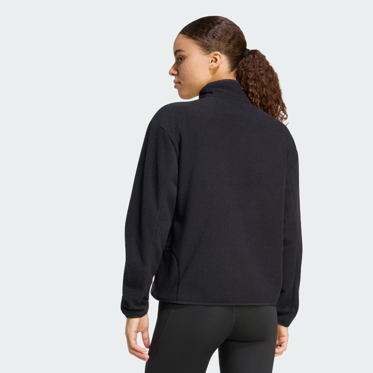SUDADERA SIN GORRO CORRER NEGRO ADIDAS MUJER-6