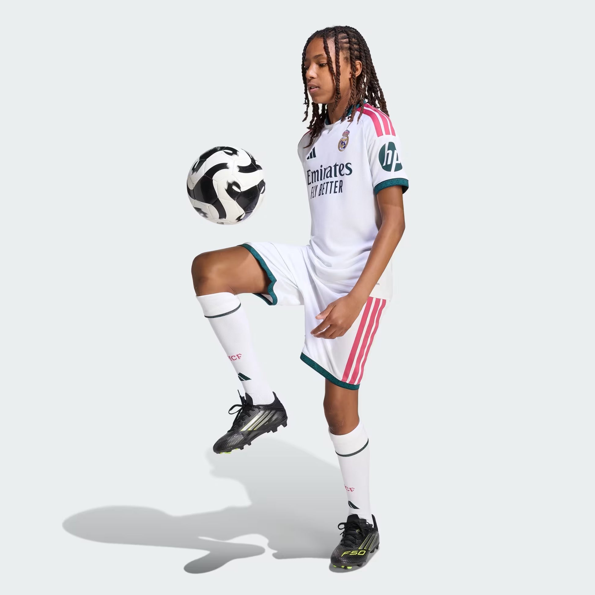 PLAYERA FUTBOL BLANCO ADIDAS NIÑO-6