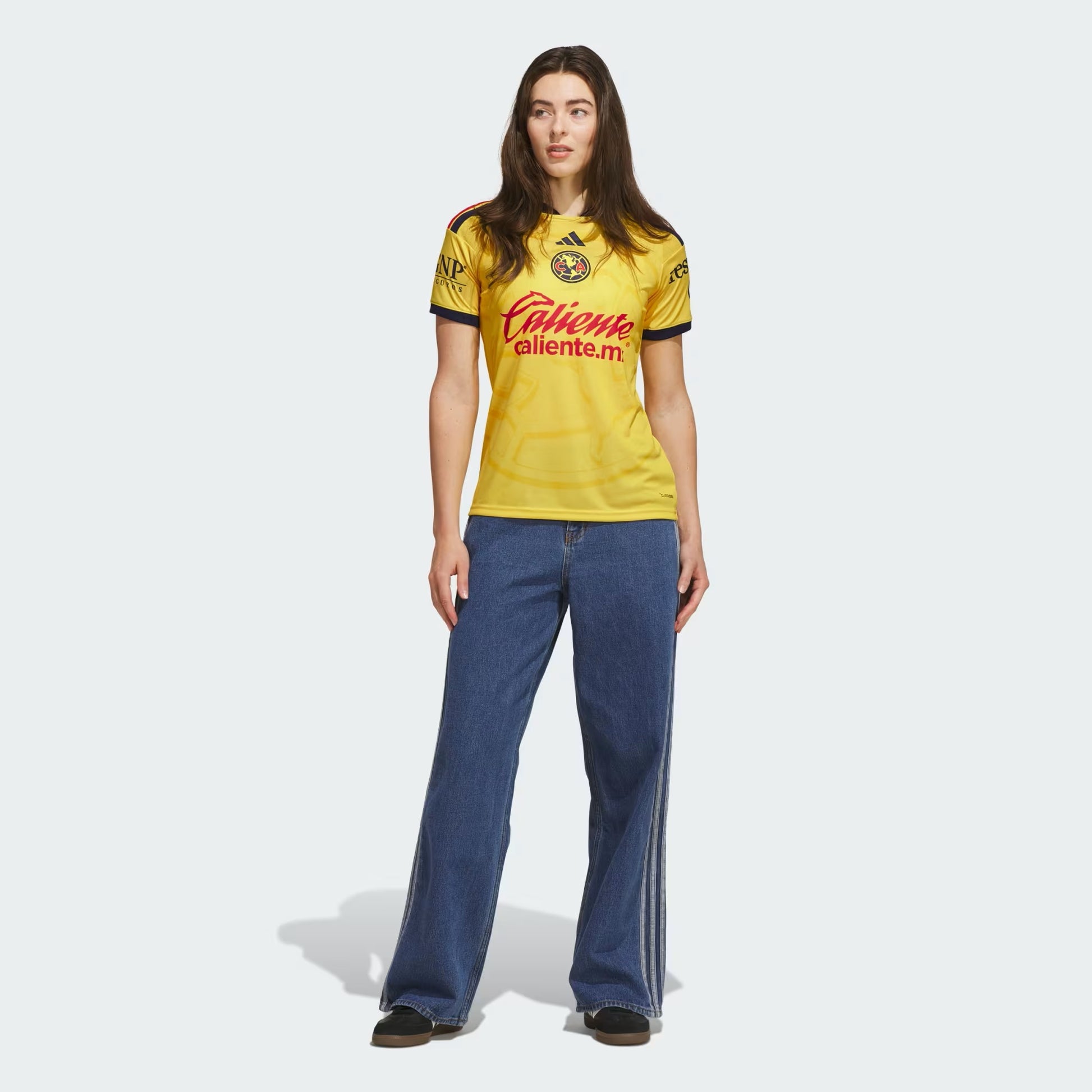 PLAYERA FUTBOL AMARILLO ADIDAS MUJER-6