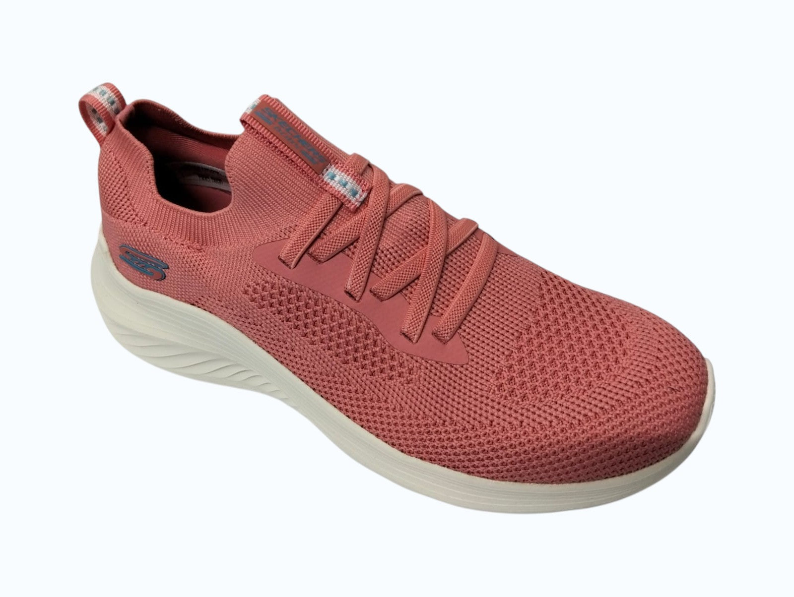 TENIS CASUAL ROJO SKECHERS MUJER BOBS SQUAD WAVES