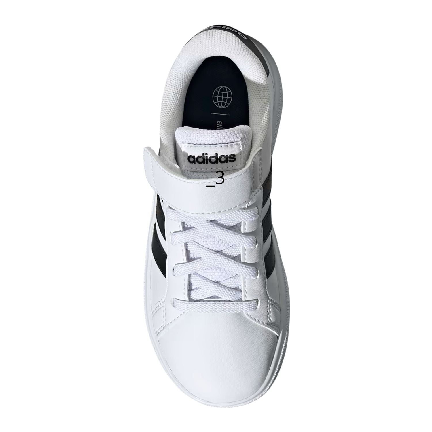 TENIS CASUAL ADIDAS GRAND COURT 2.0 CON AGUJETAS ELASTICAS NIÑO-4