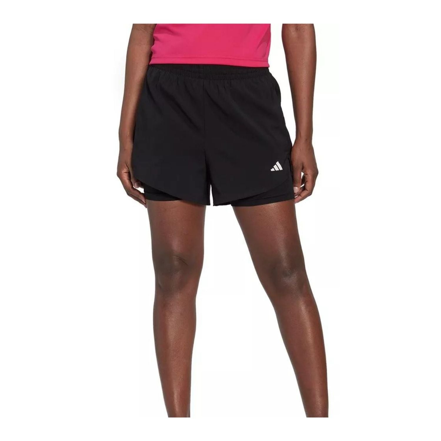 SHORT CORRER NEGRO ADIDAS MUJER