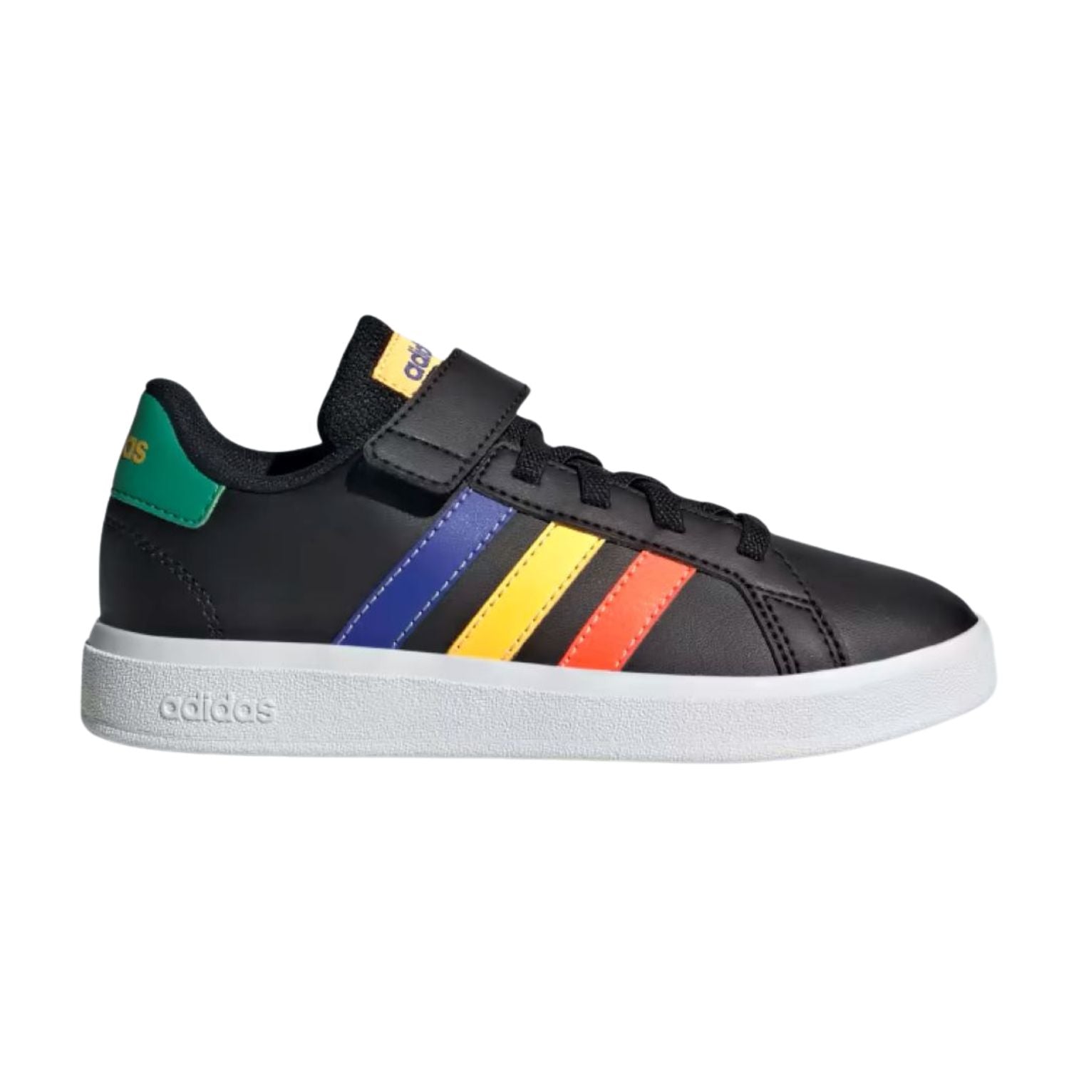 TENIS CASUAL ADIDAS GRAND COURT 2.0 CON AGUJETAS ELASTICAS NIÑO-1