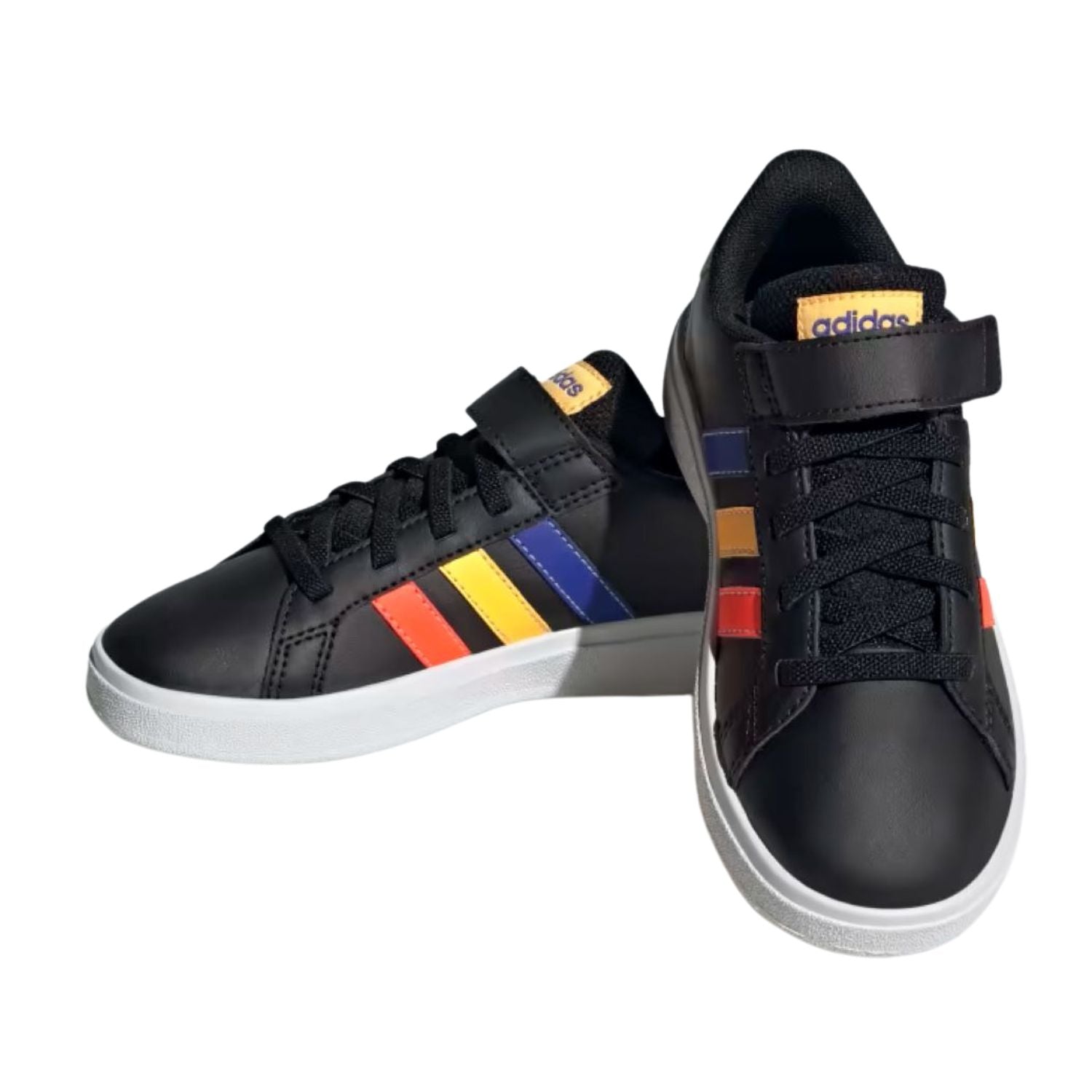 TENIS CASUAL ADIDAS GRAND COURT 2.0 CON AGUJETAS ELASTICAS NIÑO-3