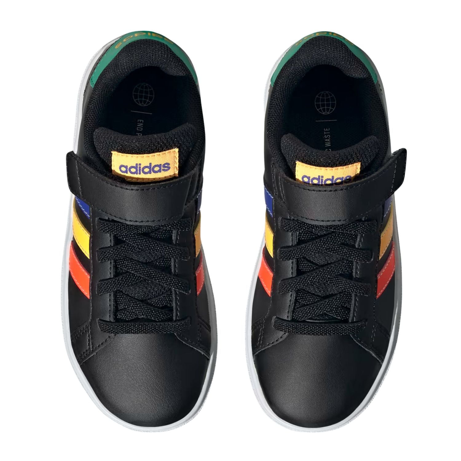 TENIS CASUAL ADIDAS GRAND COURT 2.0 CON AGUJETAS ELASTICAS NIÑO-4