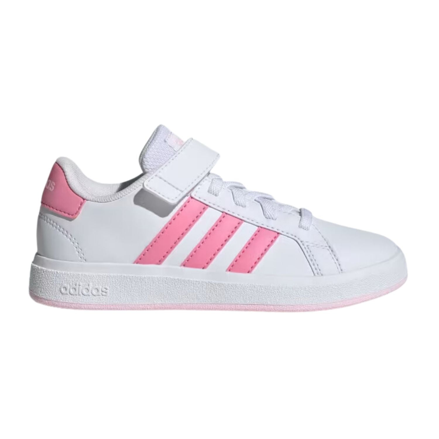 TENIS CASUAL ADIDAS GRAND COURT 2.0 CON AGUJETAS ELASTICAS NIÑO