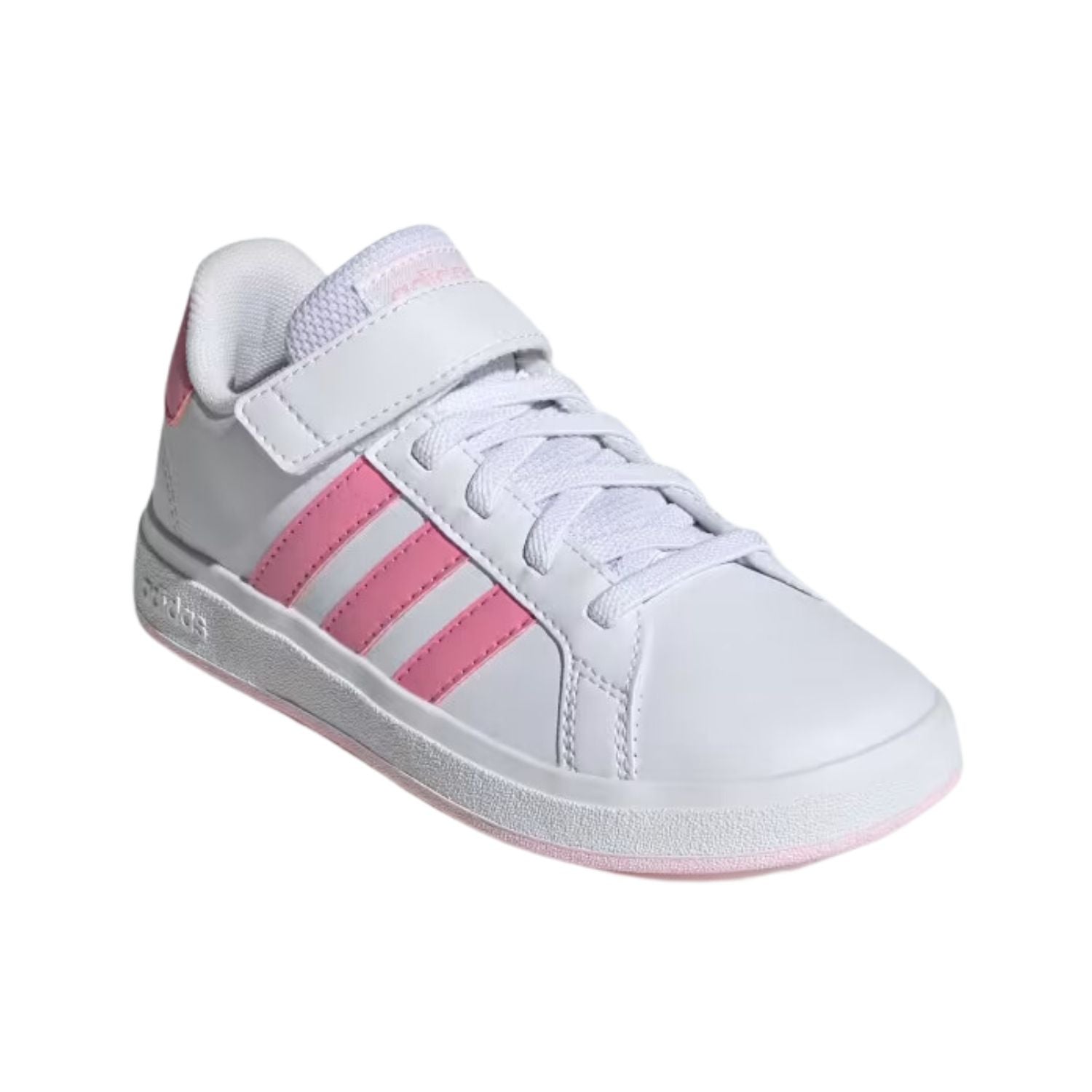 TENIS CASUAL ADIDAS GRAND COURT 2.0 CON AGUJETAS ELASTICAS NIÑO