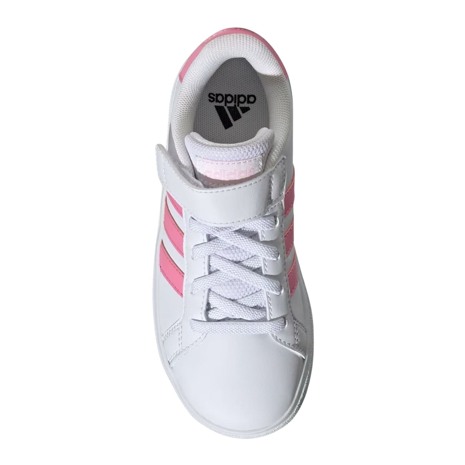 TENIS CASUAL ADIDAS GRAND COURT 2.0 CON AGUJETAS ELASTICAS NIÑO