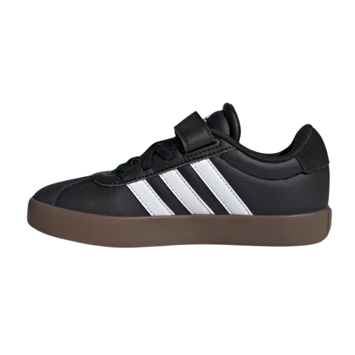 TENIS CASUAL ADIDAS VL COURT 3.0 CON AGUJETAS ELASTICAS NIÑO-2