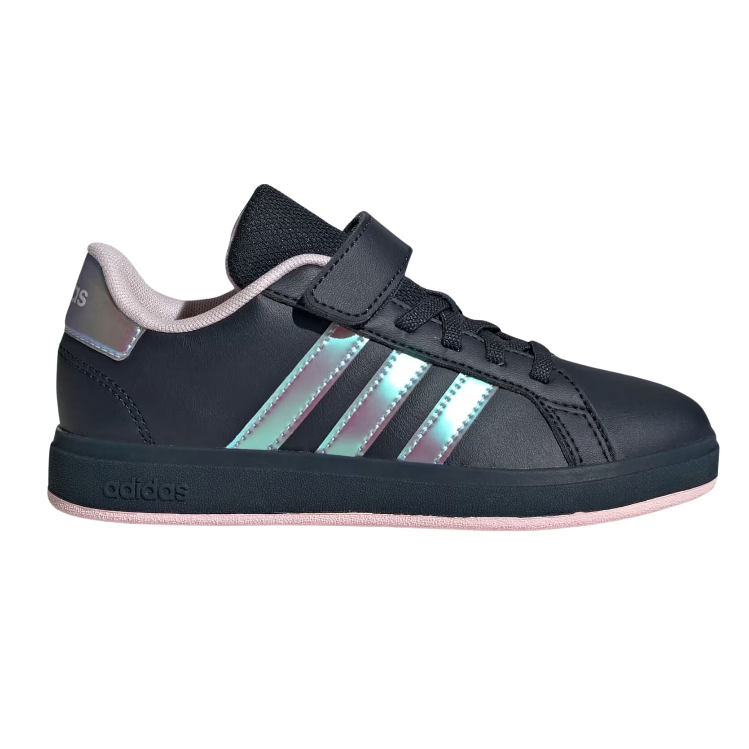 TENIS CASUAL ADIDAS GRAND COURT 2.0 CON AGUJETAS ELASTICAS NIÑO
