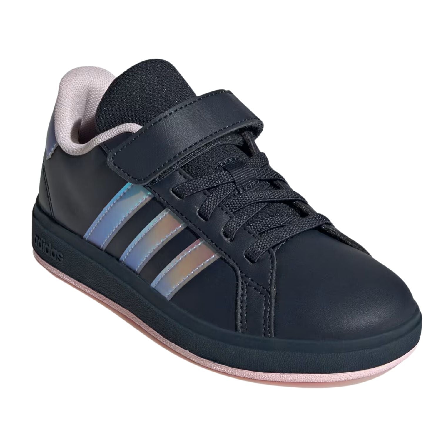 TENIS CASUAL ADIDAS GRAND COURT 2.0 CON AGUJETAS ELASTICAS NIÑO-3