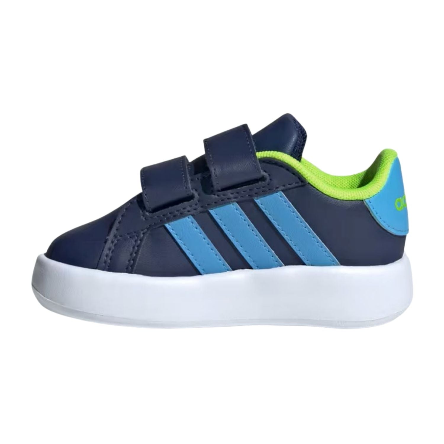 TENIS CASUAL ADIDAS GRANDCOURT 2.0 CON VELCRO NIÑO-2