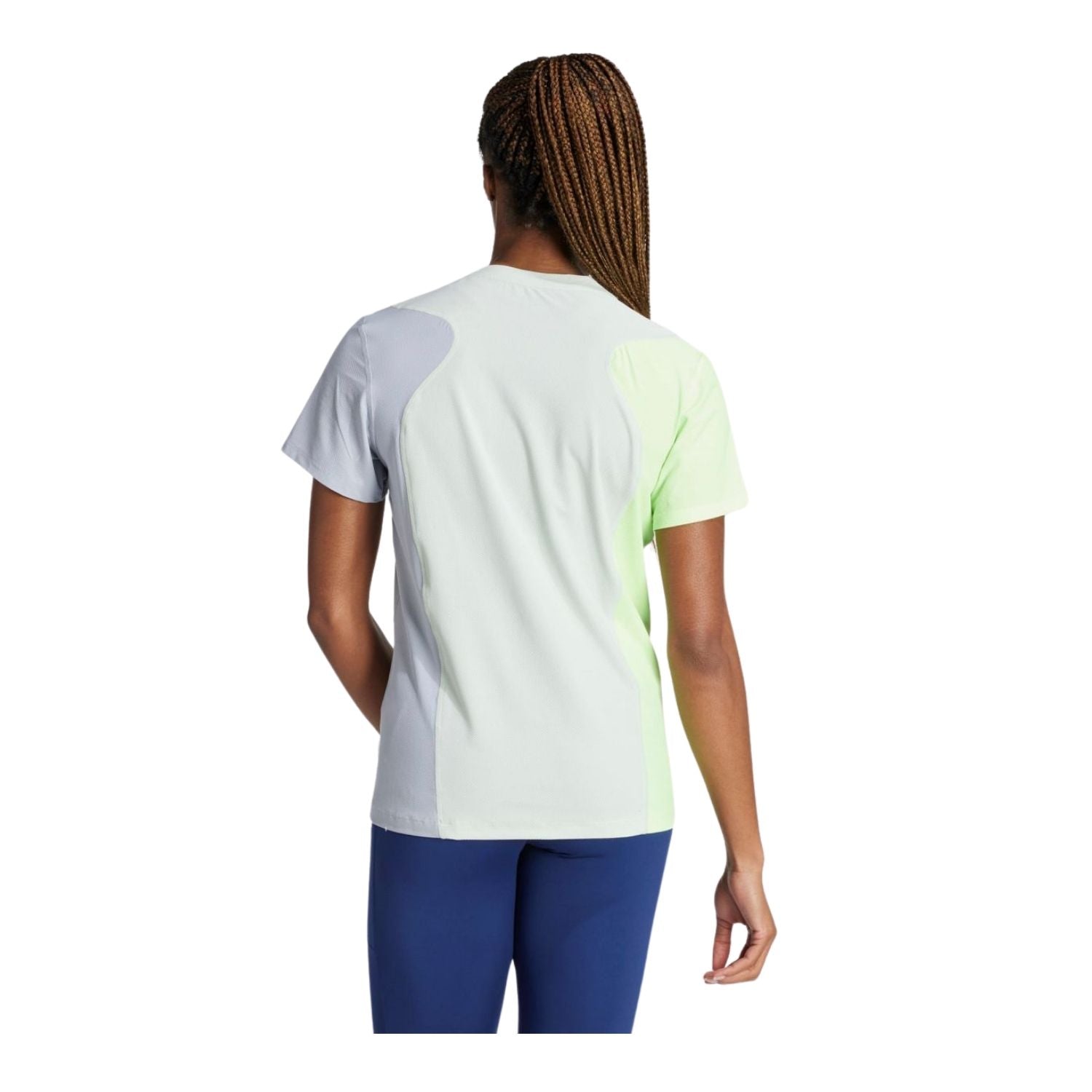 PLAYERA CORRER VERDE ADIDAS MUJER-3