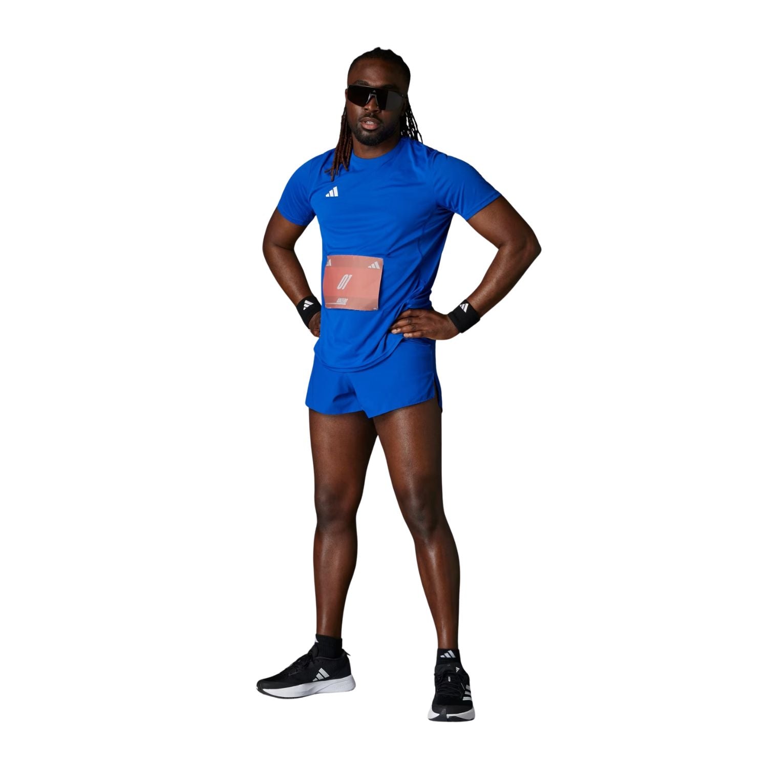 SHORT CORRER AZUL ADIDAS HOMBRE